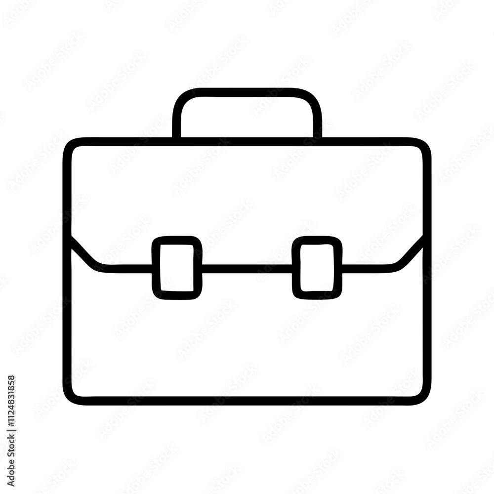 briefcase icon, office vector icon - black outline icon of briefcase symbolizing office, workspace, and modern office in simple design. briefcase icon, office vector icon - black outline icon of briefcase symbolizing office, workspace, and modern office in simple design.