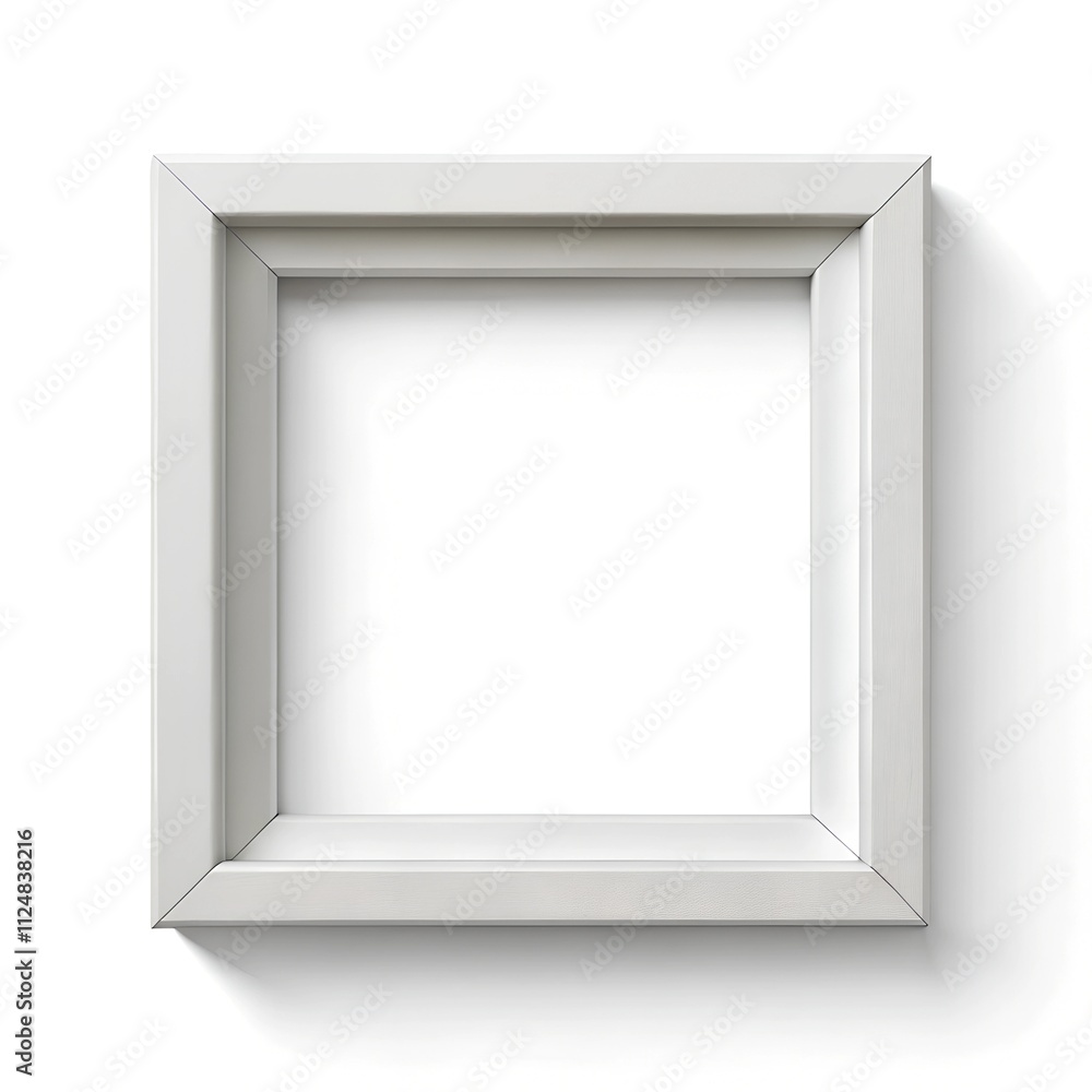 A geometric frame isolated on white background for minimalist design concepts A geometric frame isolated on white background for minimalist design concepts