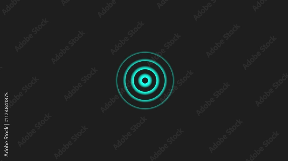 Digital radio wave Green color animation. Radio wave on black background Animation. 4k Digital radio wave Green color animation. Radio wave on black background Animation. 4k