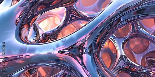 Vibrant 3D red and blue wavy glass shapes backdrop, ideal for modern designs. Versatile full-frame background for creative projects, digital art, and visual presentations