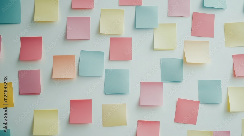 Colorful Collection of Empty Sticky Notes Colorful Collection of Empty Sticky Notes