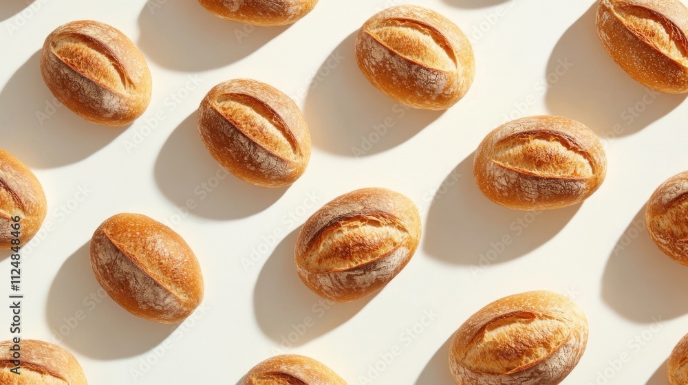 Freshly Baked Bread Loaves on a Clean Surface Freshly Baked Bread Loaves on a Clean Surface