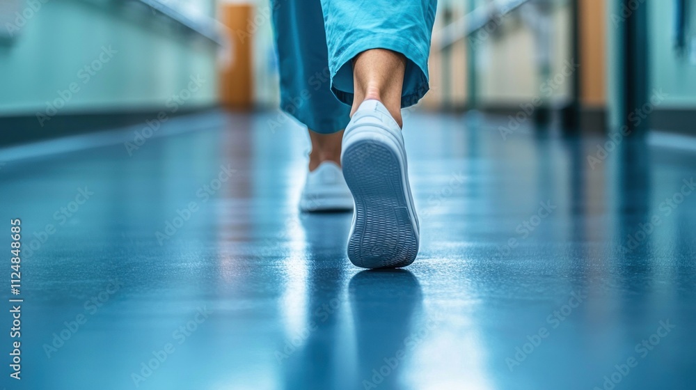 Naklejka premium A Healthcare Professional's Journey: Steps Towards Healing