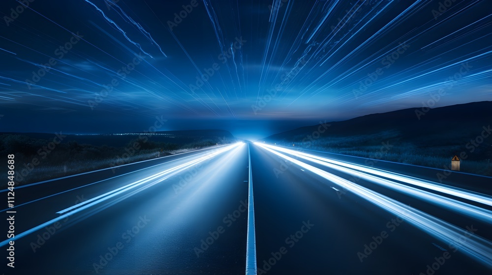 long blue light speed exposure photo long blue light speed exposure photo