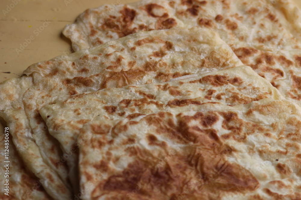 Moroccan Msemen Close Up Moroccan Msemen Close Up