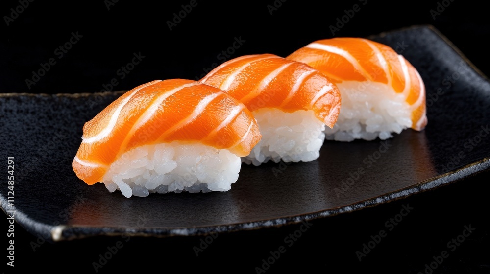 Minimalistic Salmon Roe Sushi Presentation Minimalistic Salmon Roe Sushi Presentation