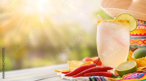 Celebrate Cinco de Mayo with Vibrant Flavors: A Refreshing Drink and Snack Cornucopia That Ignites the Spirit of Fiesta. photo