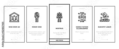 otaku anime manga eyes onboarding mobile vector japanese, japan piece, one boy, asian concert, shirt cosplay, cheering cat, samurai otaku anime manga eyes illustrations