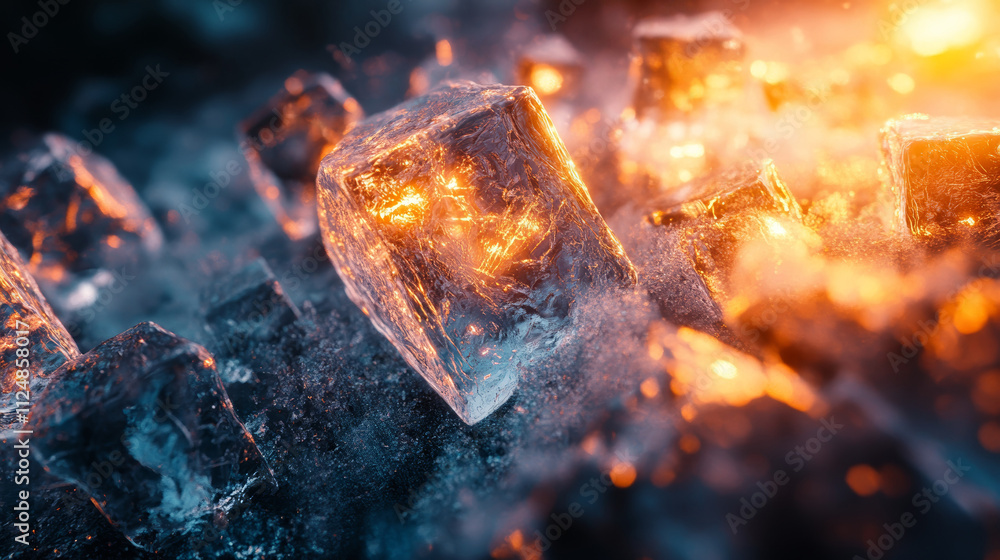 Year 2025 Written with Ice Cubes Against Dark Background with Glowing Lights Creating a Cool and Futuristic Design Year 2025 Written with Ice Cubes Against Dark Background with Glowing Lights Creating a Cool and Futuristic Design