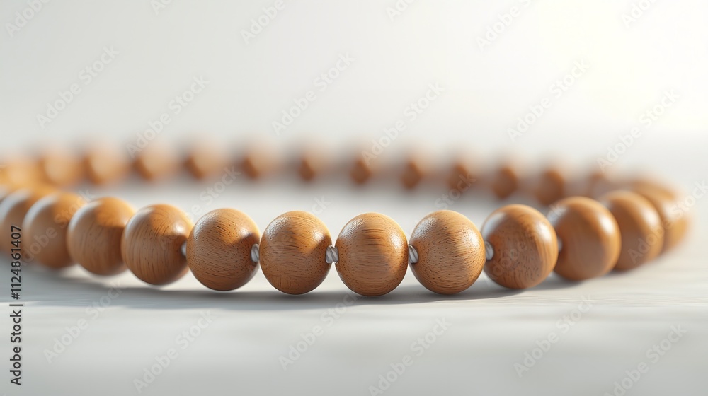 Islamic Prayer Beads (Misbaha) with Detailed Design and Wooden Beads Islamic Prayer Beads (Misbaha) with Detailed Design and Wooden Beads