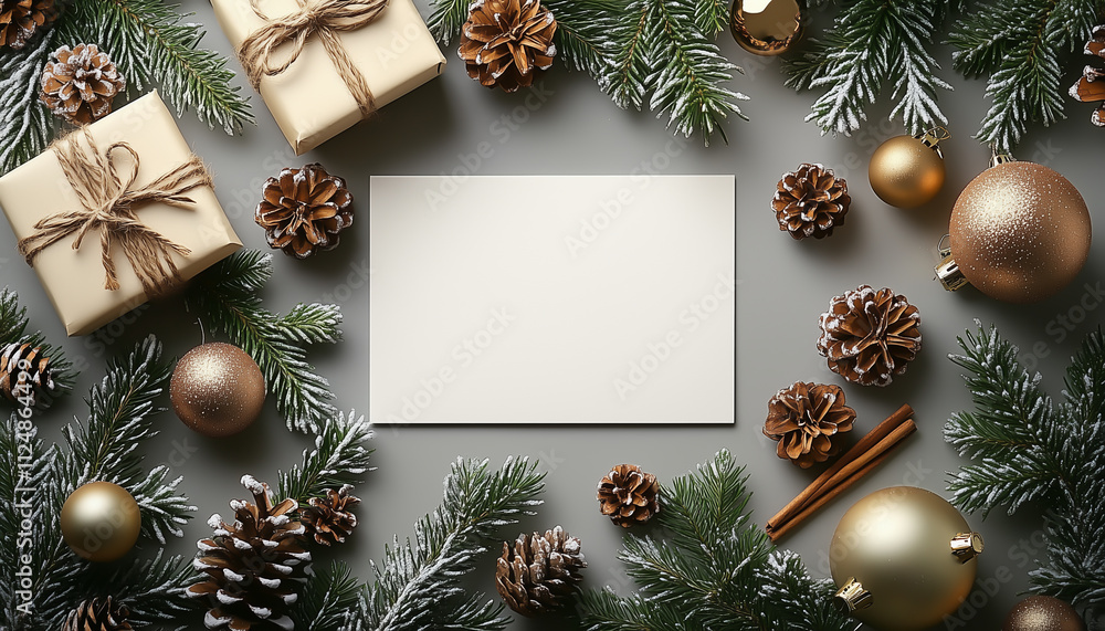 Fototapeta premium The blank menu card mockup invite and special event. Generative AI.