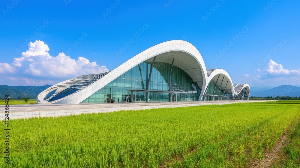 Sleek Architecture of a Modern Building in Laos Sleek Architecture of a Modern Building in Laos