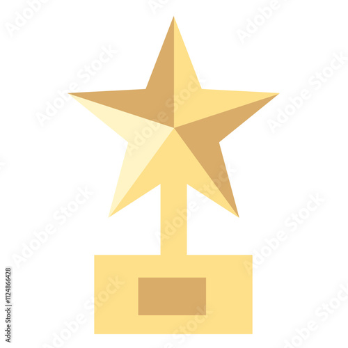 별 모양 수상 트로피. 영화 아이콘