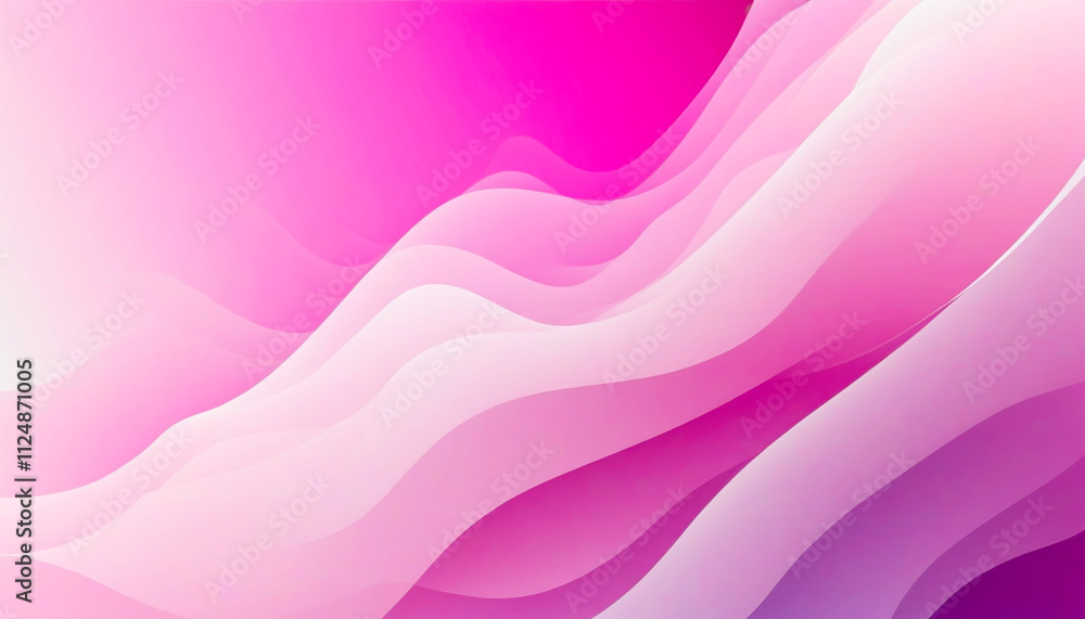 Fototapeta premium Vibrant waves of pink and purple blend in an abstract composition of beauty