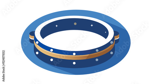 Industrial Rotary Shaft Seal Blue, Gold, Ring, Durable, Reliable, Precision Engineering, Component, 
