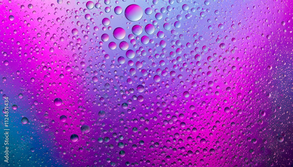 Colorful droplets create a mesmerizing display on a glass surface Colorful droplets create a mesmerizing display on a glass surface