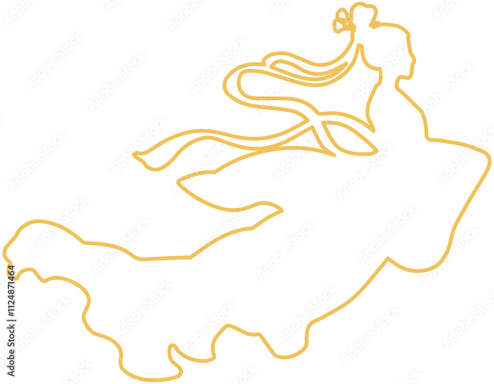 Chinese Fairies outline Chinese Fairies outline