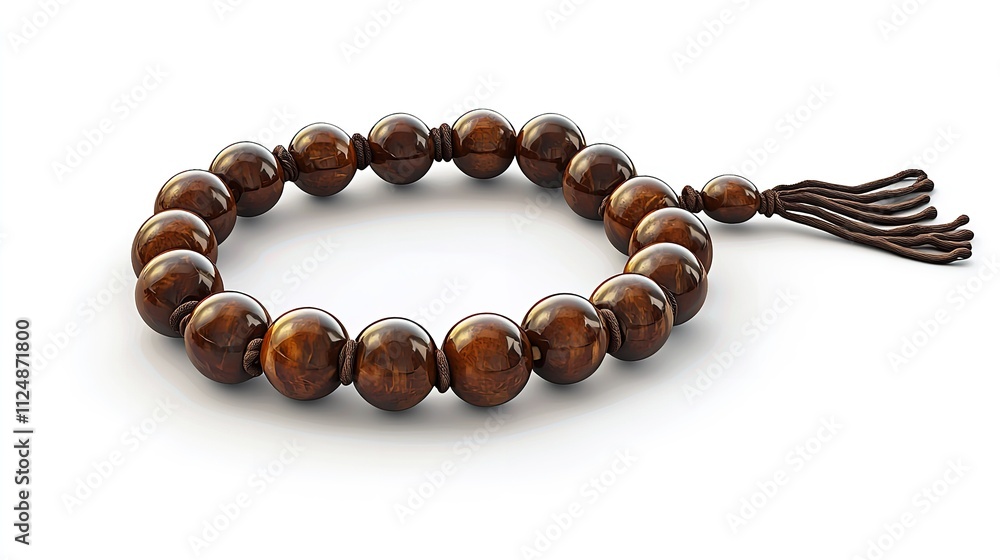 Prayer Beads (Mala) Clipart Element: 3D Illustration Realistic Design Prayer Beads (Mala) Clipart Element: 3D Illustration Realistic Design