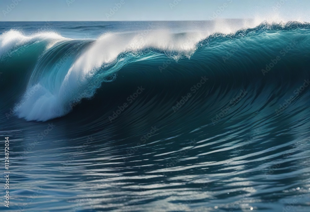 Ocean wave photography with a focus on the gradient of colors from deep blues to lighter shades at the surface , underwater, marine life Ocean wave photography with a focus on the gradient of colors from deep blues to lighter shades at the surface , underwater, marine life
