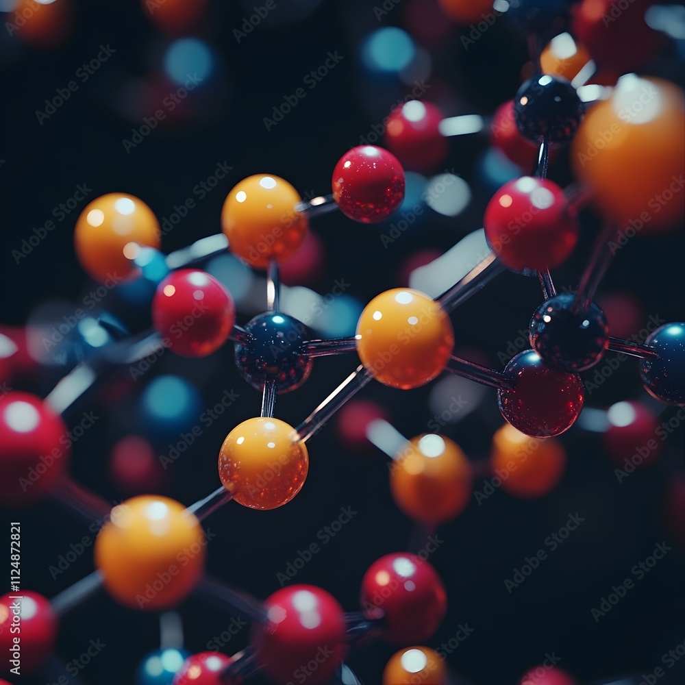 Stunning 3D Render of the Molecular Structure of Betaine,an Organic Compound,Showcasing Vibrant Atomic Bonds and Detailed Scientific Against a Dark Background Stunning 3D Render of the Molecular Structure of Betaine,an Organic Compound,Showcasing Vibrant Atomic Bonds and Detailed Scientific Against a Dark Background