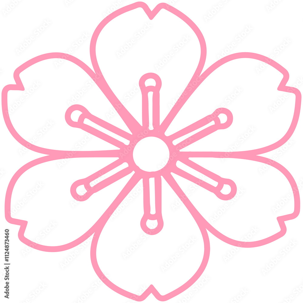 Cherry blossoms Flowers line icon Cherry blossoms Flowers line icon