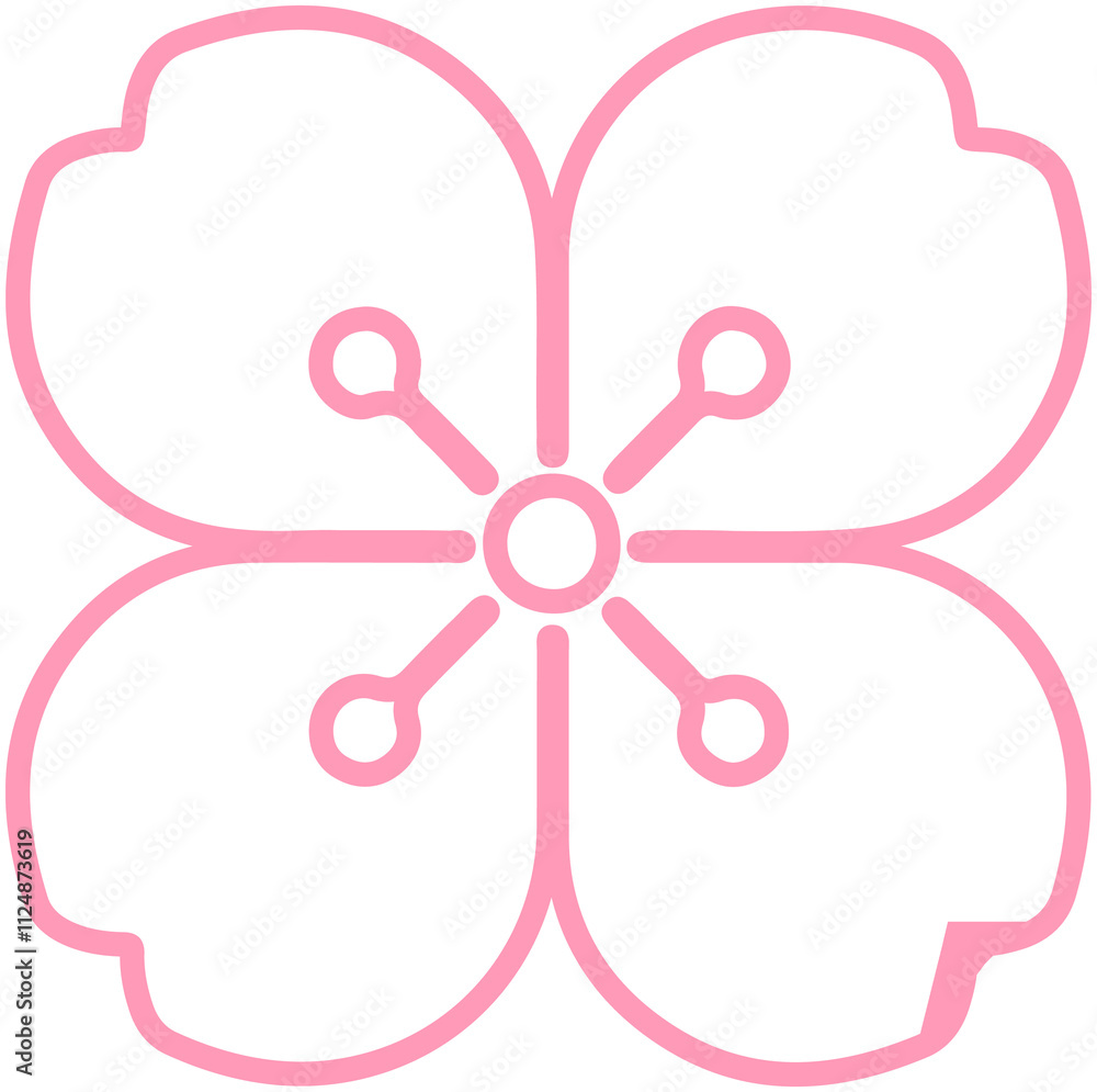 Cherry blossoms Flowers line icon Cherry blossoms Flowers line icon