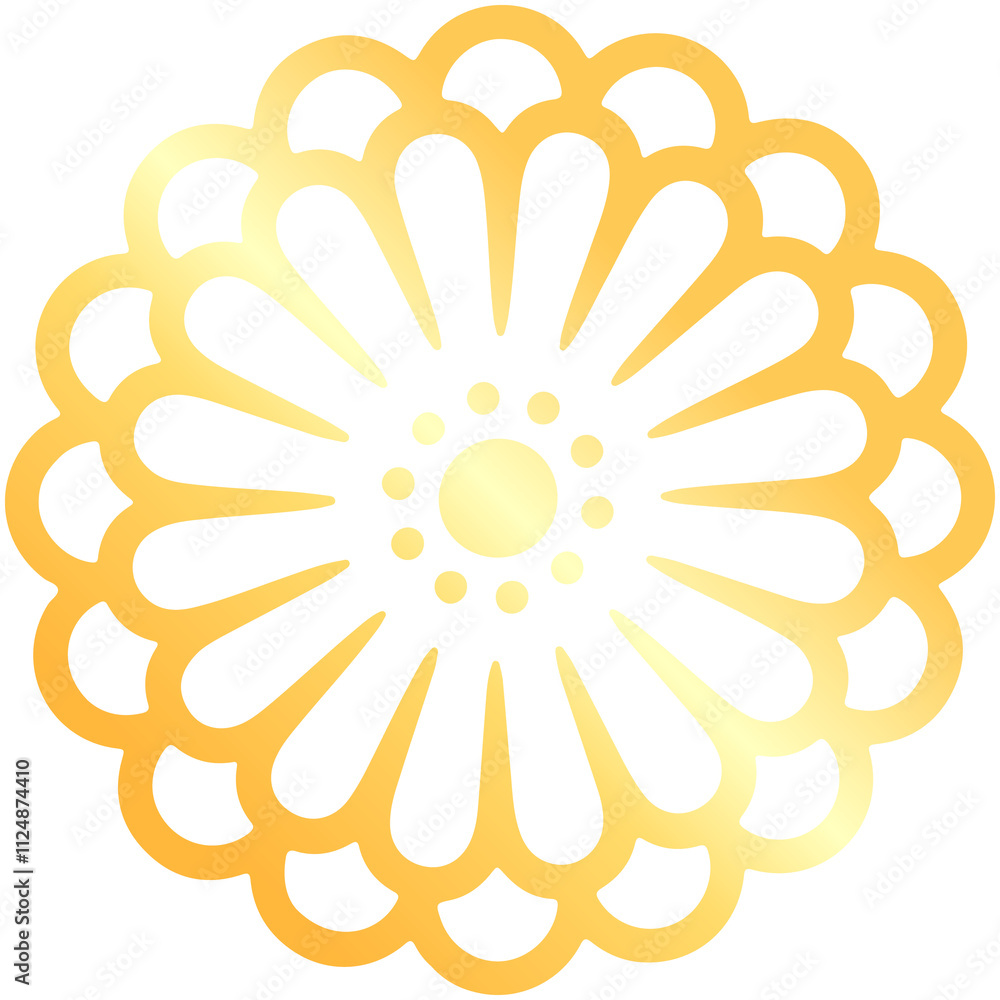 Japanese Flower Gold Line icon
Japanese Flower Gold Line icon