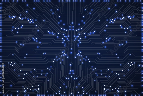 Abstract digital background with technology circuit board. Communication and engineering concept. Vector illustration