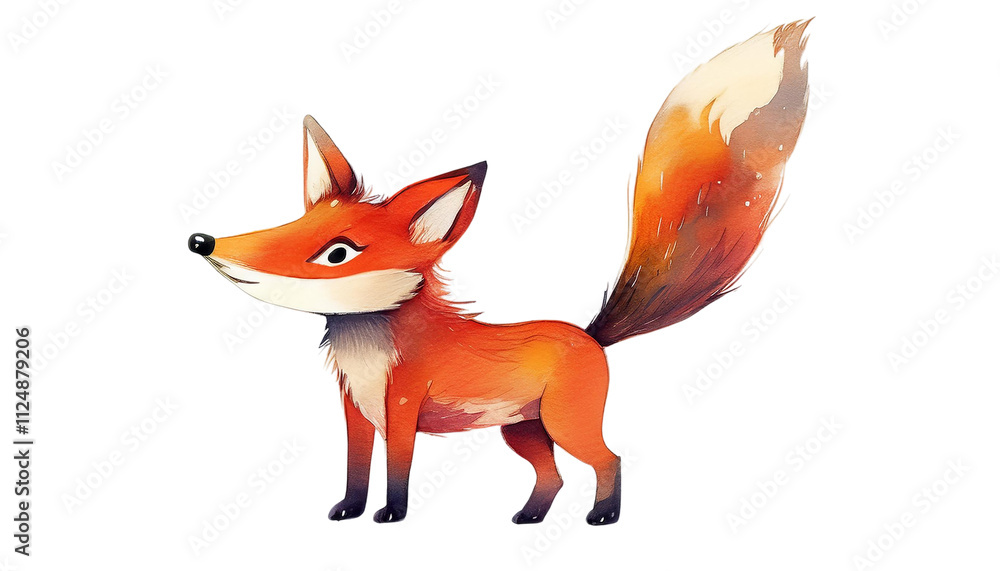 Adorable Red Fox Illustration Cute Wildlife Animal Art Nature Image Adorable Red Fox Illustration Cute Wildlife Animal Art Nature Image