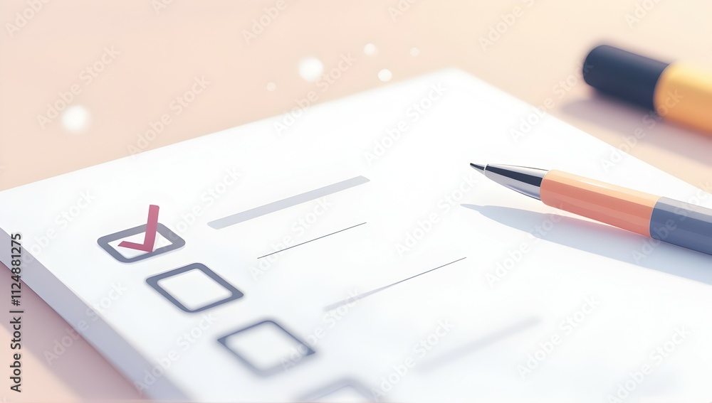 Complete your tasks efficiently! Checklist and pen ready for action. Organization and productivity at its finest. Complete your tasks efficiently! Checklist and pen ready for action. Organization and productivity at its finest.
