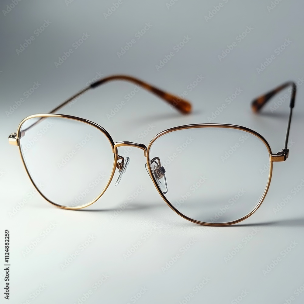 Stylish Eyeglasses on a Minimalist Background Stylish Eyeglasses on a Minimalist Background