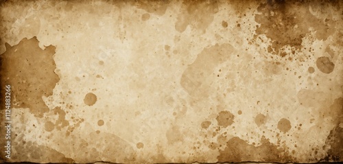 Worn paper grunge texture with water stains and age marks