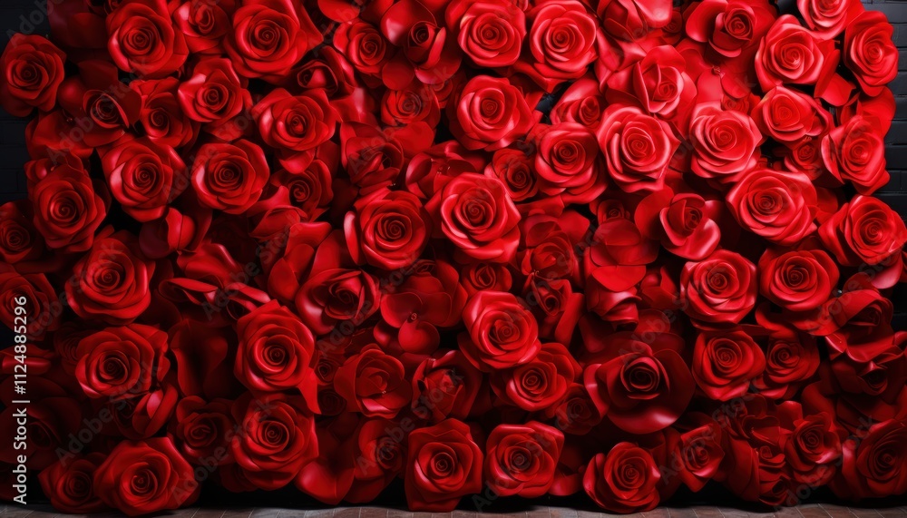 Vibrant red roses in an elegant arrangement Vibrant red roses in an elegant arrangement