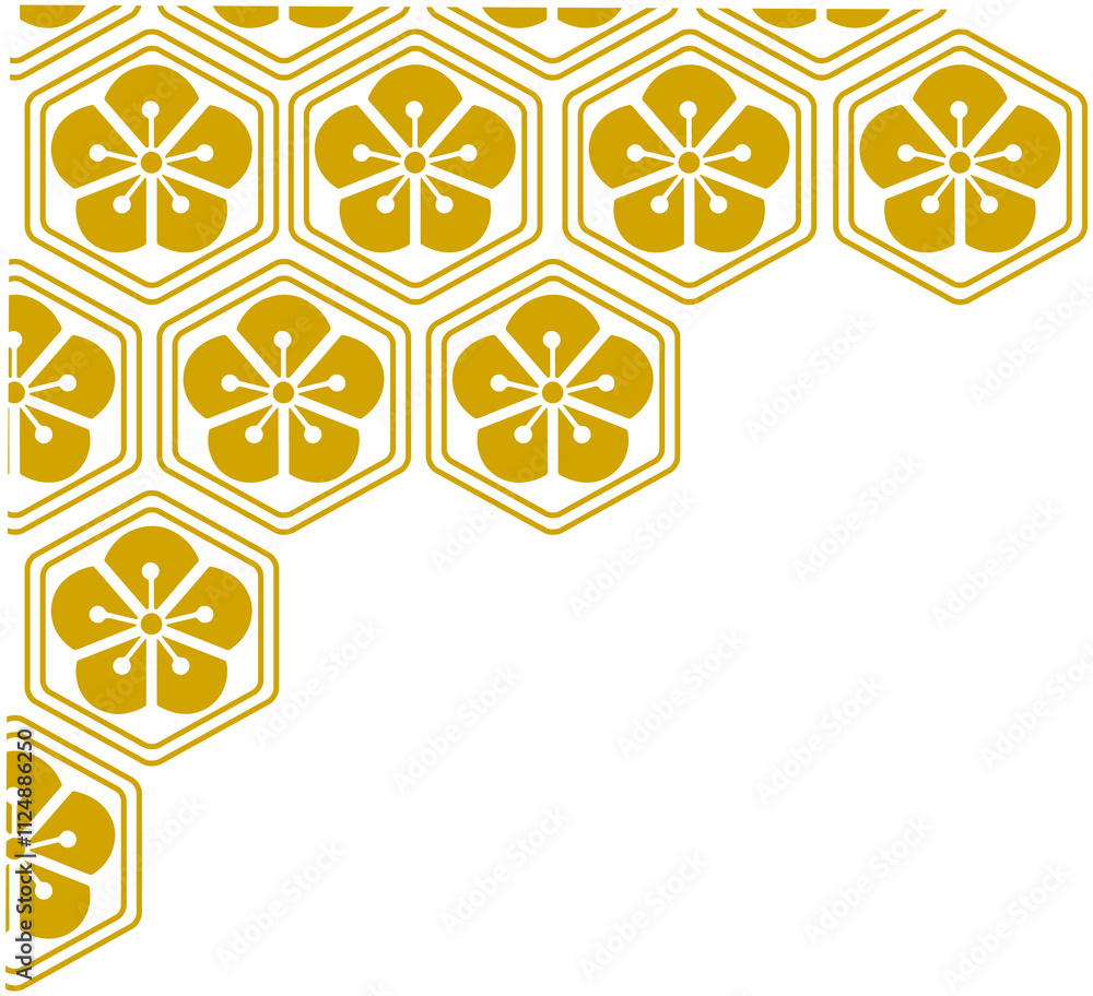 Japanese geometric corner decoration Japanese geometric corner decoration