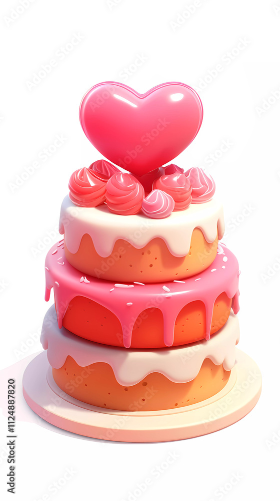 Banner with cupcake with heart decoration. Sweets for Valentine's Day. Banner with cupcake with heart decoration. Sweets for Valentine's Day.