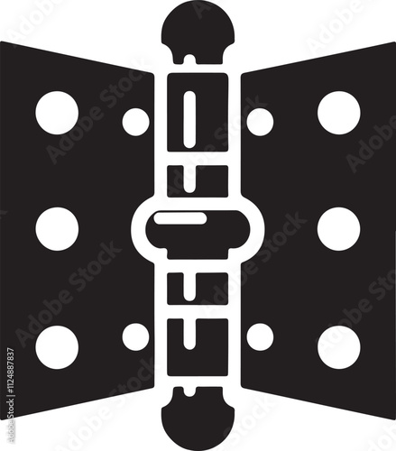 door hinge icon silhouette design vector illustration