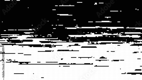 Vector gradient background. Falling pixels. Abstract mosaic.