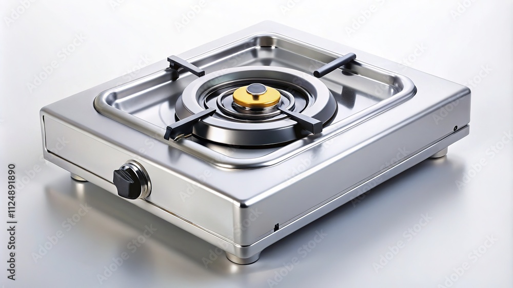 Portable Gas Stove, Modern Kitchen, Fashion Photography, White Background, Minimalist Design Portable Gas Stove, Modern Kitchen, Fashion Photography, White Background, Minimalist Design