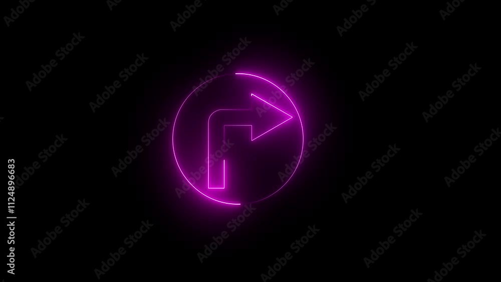 Direction Arrow Line Animation. Isolated street information sign. Direction sign. Direction Arrow Line Animation. Isolated street information sign. Direction sign.