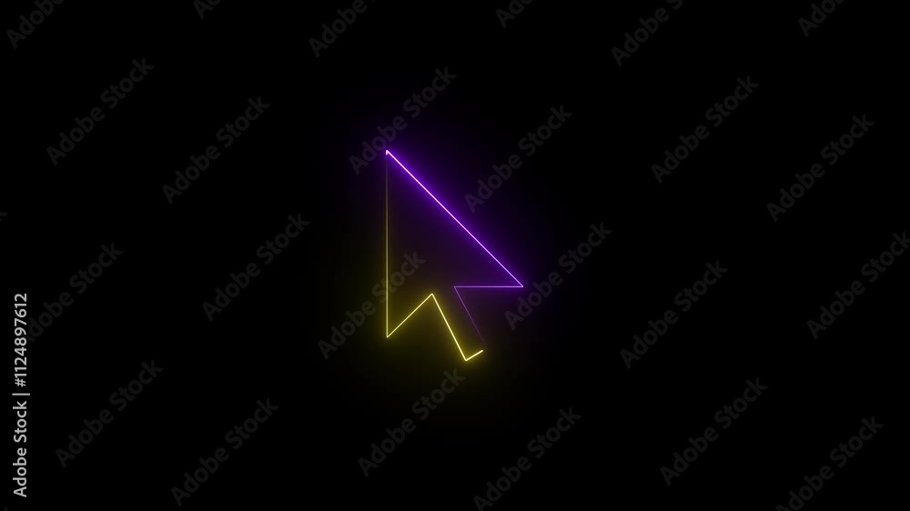 glowing neon pen tool icon with a glowing neon effect. in black background glowing neon pen tool icon with a glowing neon effect. in black background