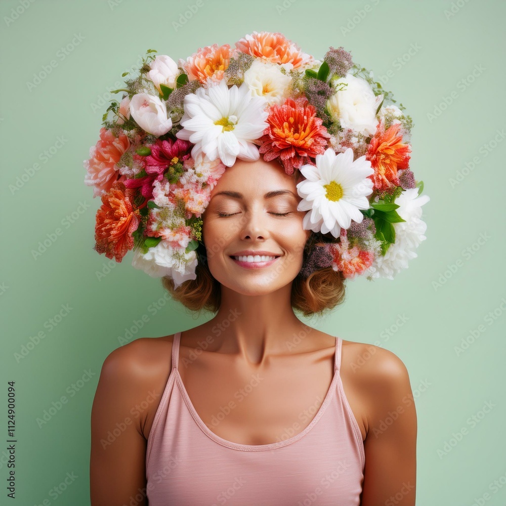 Generated image Mental health awareness and self care. Happiness and inner peace Generated image Mental health awareness and self care. Happiness and inner peace