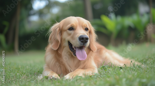 Golden Retriever in the Grass