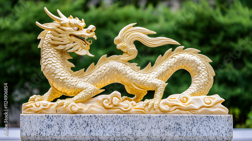 Golden Dragon Statue: A maj...