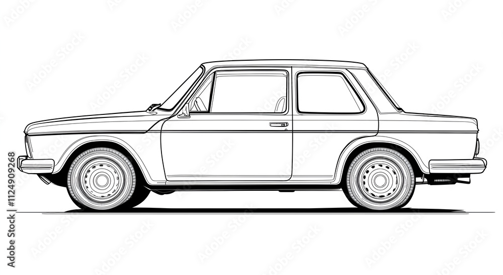 custom made wallpaper toronto digitalColoring page for kids, a very cute car in the cartoon style, drawing on a white background