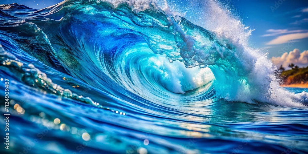 Captivating Macro Photography of Blue Ocean Waves Showcasing Intricate Patterns and Textures Beneath the Surface, Perfect for Nature and Seascape Enthusiasts Captivating Macro Photography of Blue Ocean Waves Showcasing Intricate Patterns and Textures Beneath the Surface, Perfect for Nature and Seascape Enthusiasts