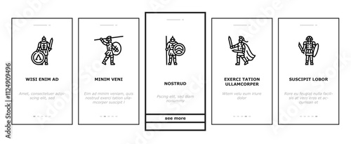 spartan warrior helmet roman onboarding mobile vector soldier sparta, battle armor, gladiator head, greek ancient, knight spartan warrior helmet roman illustrations