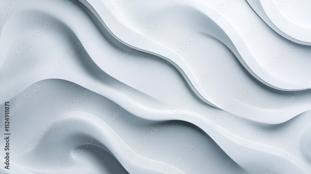Abstract white wavy background creating flowing lines and smooth curves Abstract white wavy background creating flowing lines and smooth curves