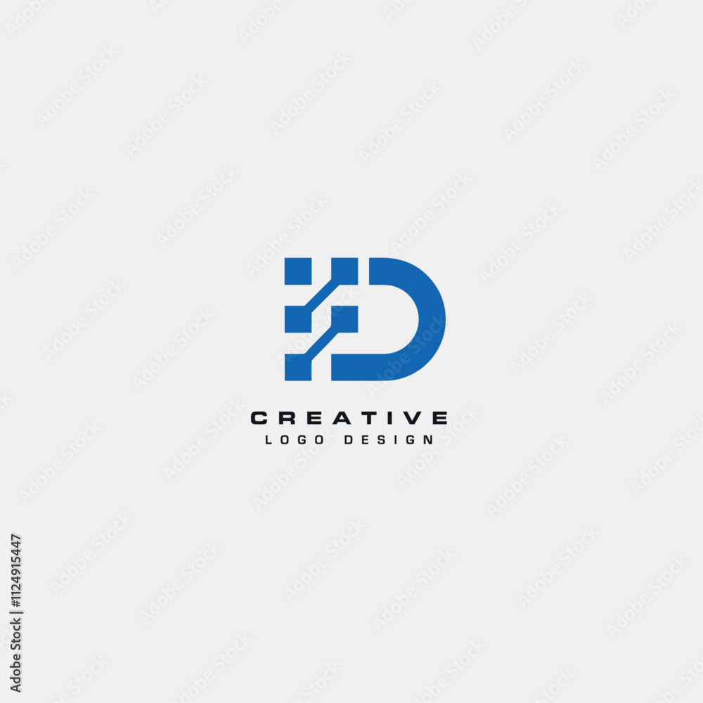 Letter D logo icon flat vector design Letter D logo icon flat vector design