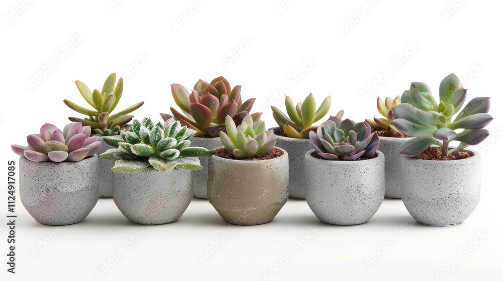 A collection of colorful succulents in modern concrete pots, showcasing a stylish indoor plant arrangement. A collection of colorful succulents in modern concrete pots, showcasing a stylish indoor plant arrangement.