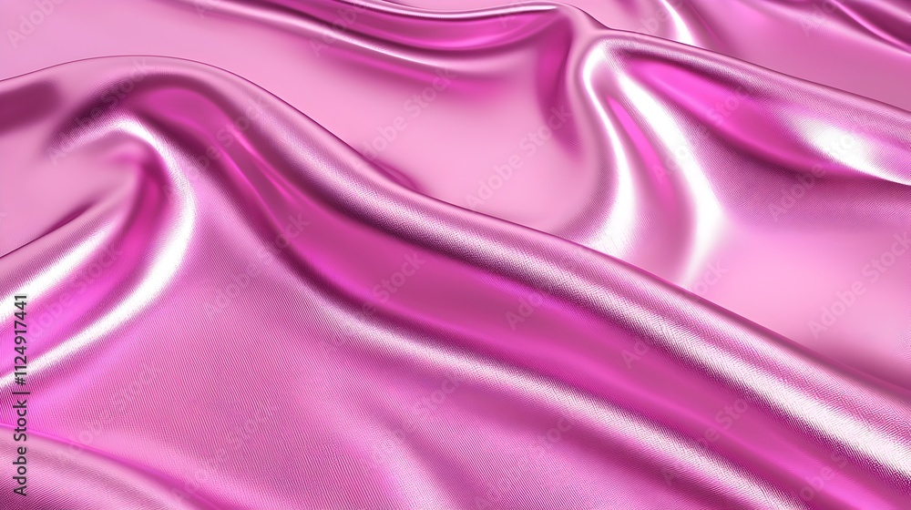 Obraz premium Pink fabric with a shiny surface